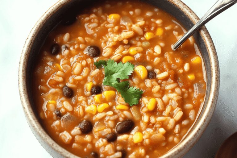 Beans and Rice Taco Soup