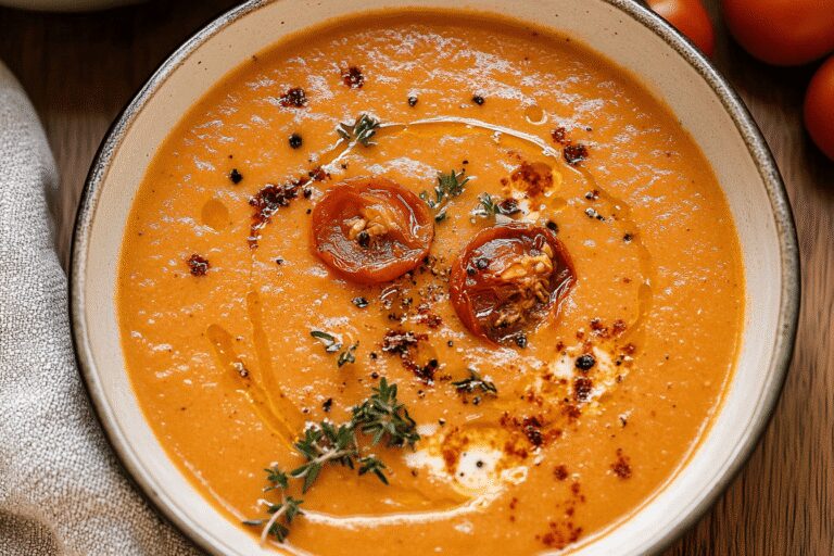 Creamy Roasted Garlic Tomato Soup