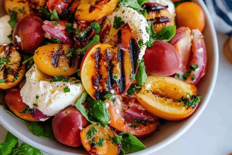 Grilled Nectarine Burrata Salad