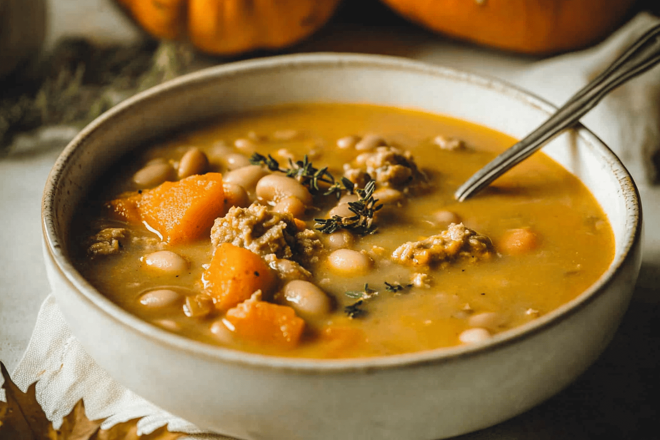 Turkey Pumpkin White Bean Chili