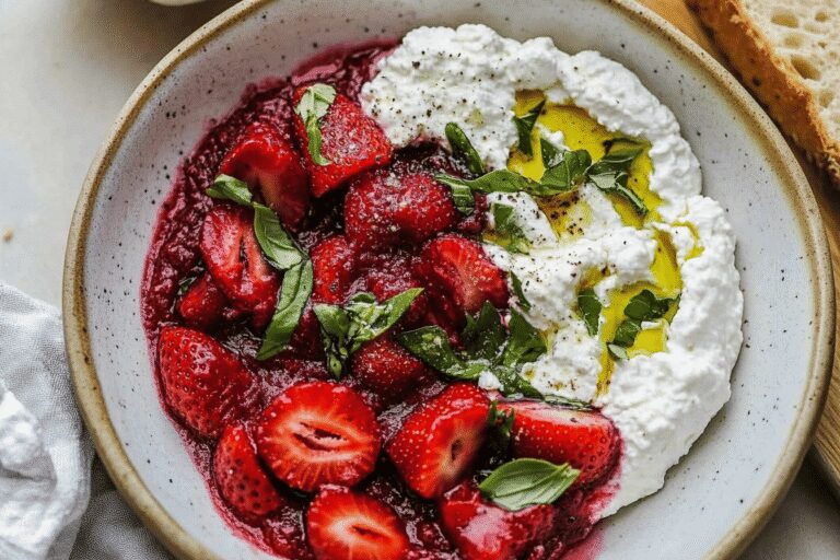 Whipped Feta with Strawberries