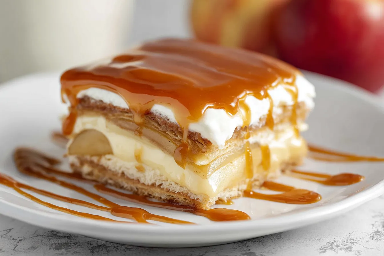 Caramel Apple Eclair Cake