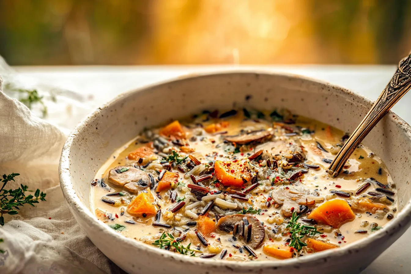 Cozy Autumn Wild Rice Soup