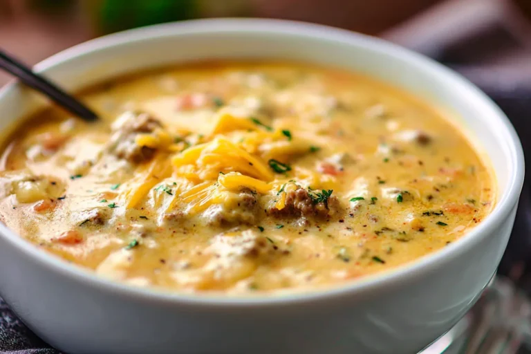 Crock Pot Cheeseburger Soup