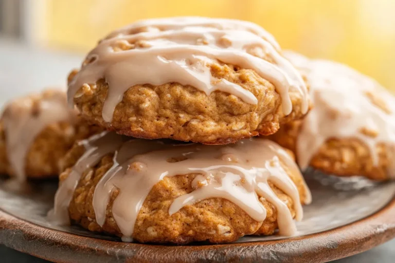 Iced Pumpkin Oatmeal Cookies