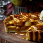 Toffee Apple Pie with Vanilla Custard