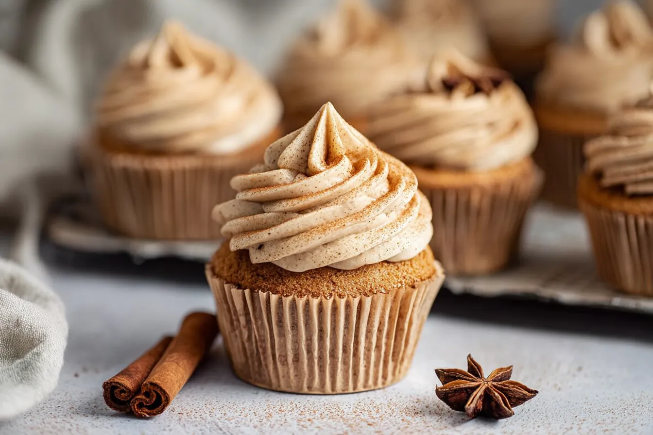 Brown Butter Chai Cupcakes with Spiced Frosting
