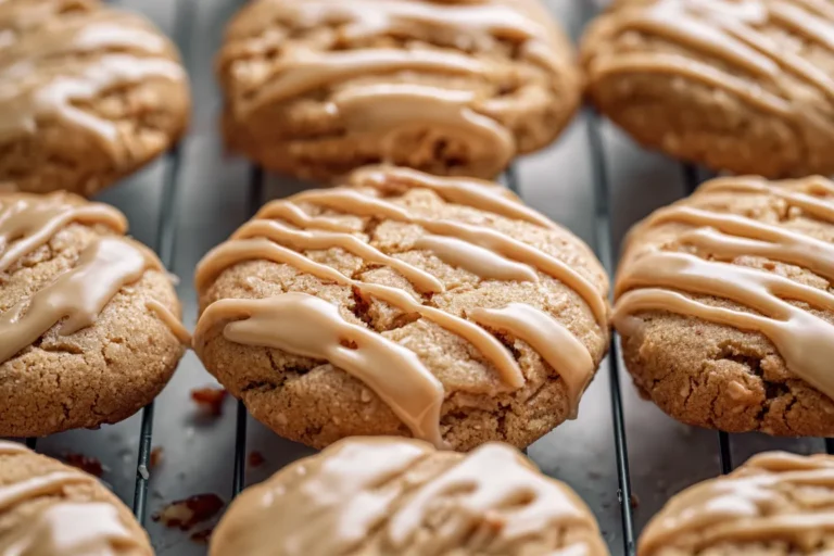 Chewy Maple Cookies with Brown Sugar Glaze