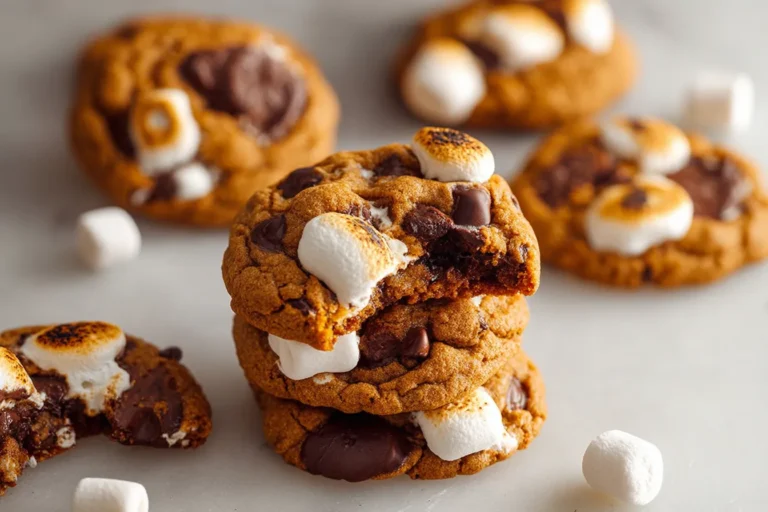 Chewy Pumpkin S’mores Cookies