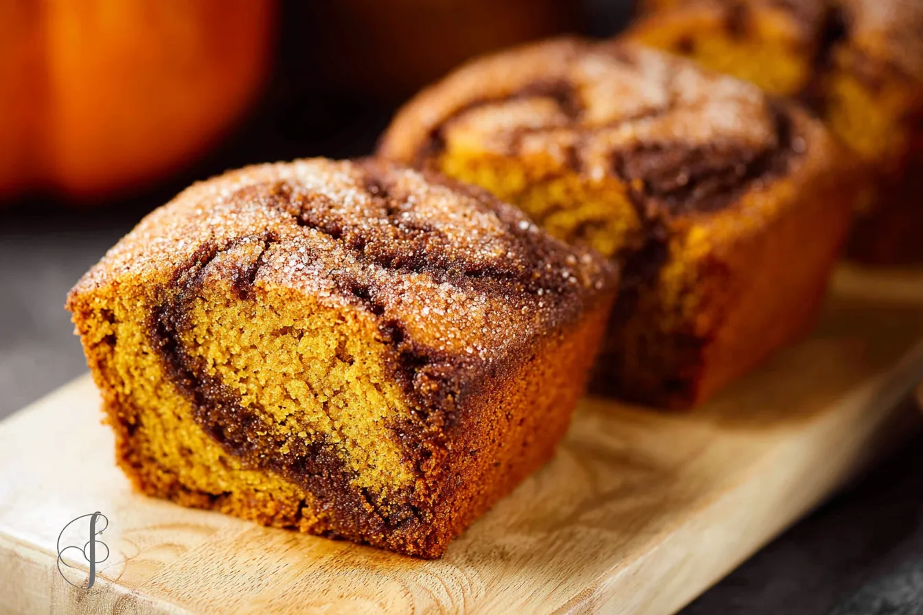 Cinnamon Swirl Pumpkin Bread Mini Loaves
