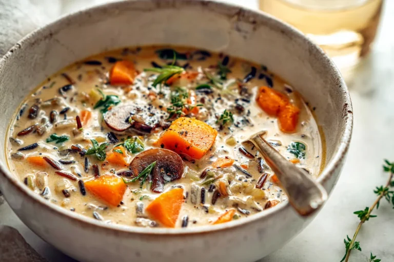 Creamy Autumn Wild Rice Soup