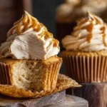 Harry Potter Inspired Butterbeer Cupcakes with Butterscotch Frosting