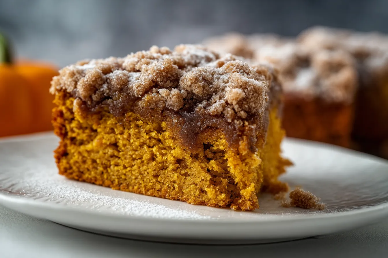 Moist Pumpkin Coffee Cake with Cinnamon Streusel