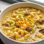 One Pot Macaroni Cheeseburger Soup