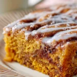 Pumpkin Honey Bun Cake with Cinnamon Swirl