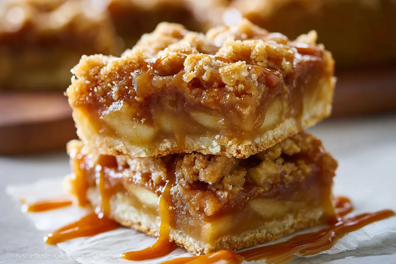 Salted Caramel Apple Pie Bars
