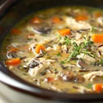 Slow Cooker Chicken and Wild Rice Soup