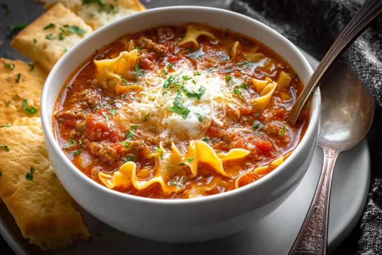 The BEST Lasagna Soup