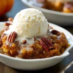 Warm Pumpkin Pecan Cobbler