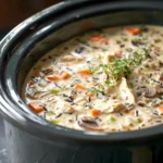 Creamy Slow Cooker Chicken & Wild Rice Soup