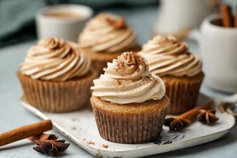 Dirty Chai Cupcakes with Brown Butter Frosting