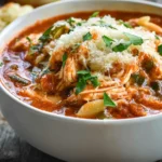 Easy Crockpot Chicken Parmesan Soup