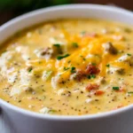 Easy Slow Cooker Cheeseburger Soup