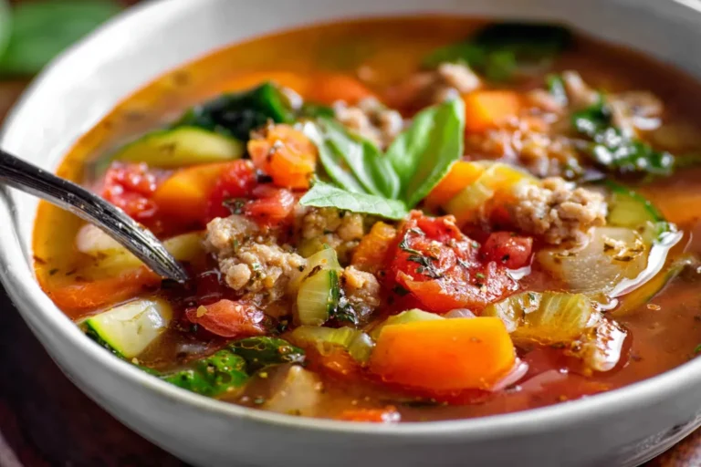 Healthy Ground Turkey and Vegetable Soup