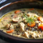 Hearty Chicken Wild Rice Soup (Slow Cooker Recipe)