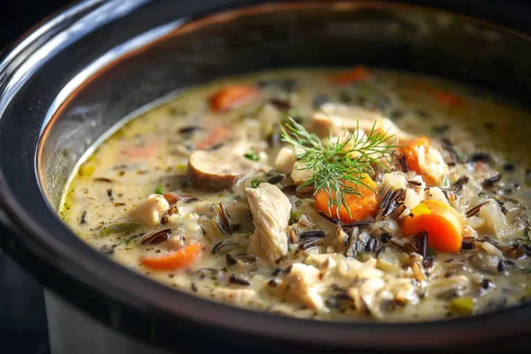 Hearty Chicken Wild Rice Soup (Slow Cooker Recipe)