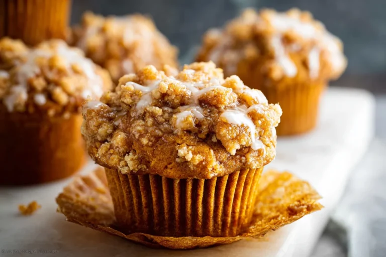 Pumpkin Spice Muffins with Buttery Crumble