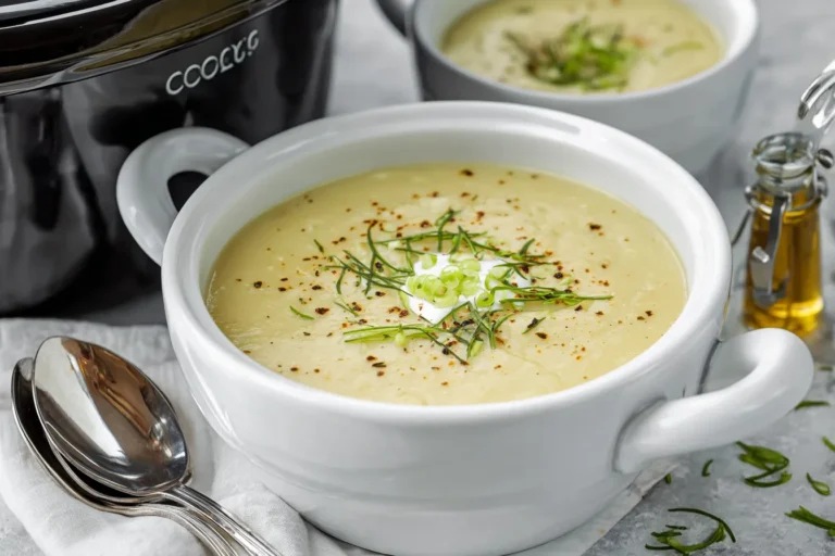 The Best Slow Cooker Potato Leek Soup
