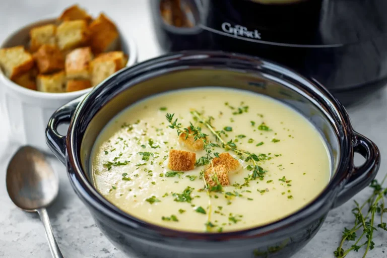 The Best Slow Cooker Potato Leek Soup