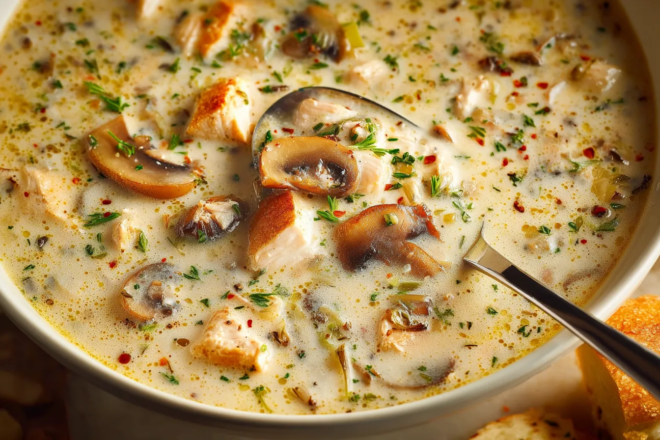 Ultimate Creamy Chicken Mushroom Soup